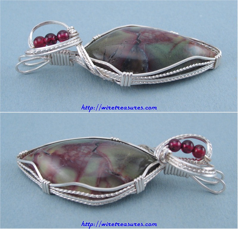 Rubies in Zoisite Pendant