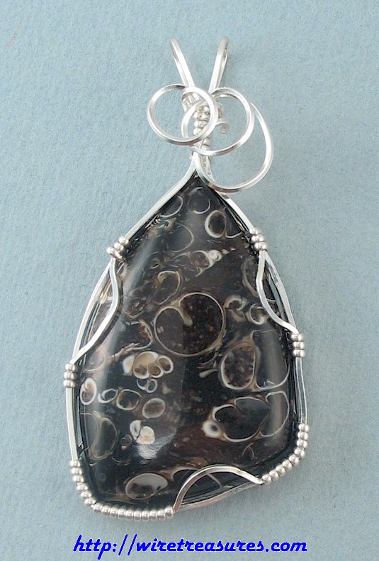 Turritella Jasper Pendant