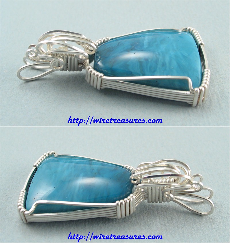 Swedish Blue Slag Pendant