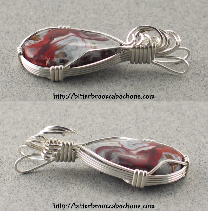 Red Lace Agate Pendant