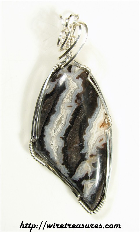 Lace Agate with Druzy Pendant