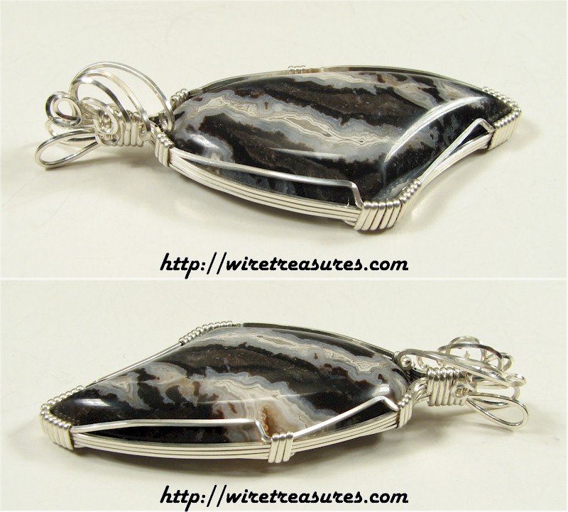 Lace Agate with Druzy Pendant