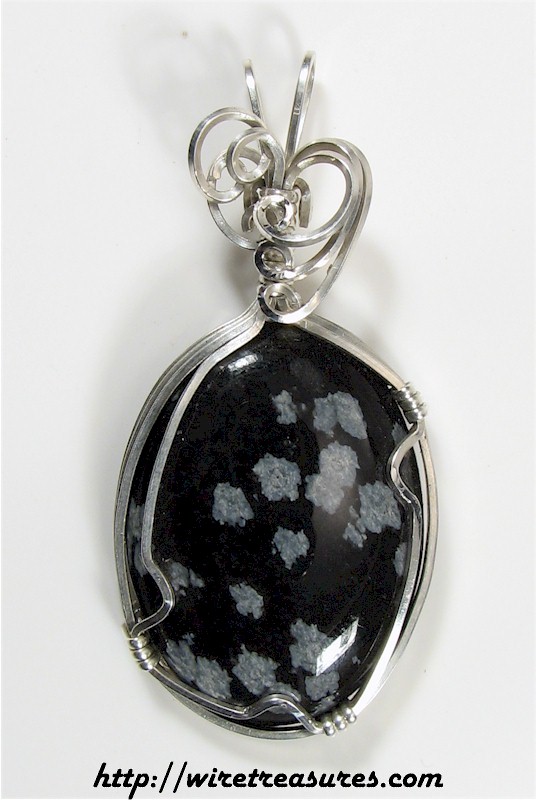 Snowflake Obsidian Pendant