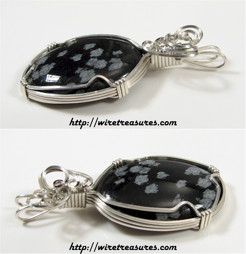 Snowflake Obsidian Pendant