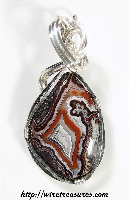 Red Lace Agate Pendant