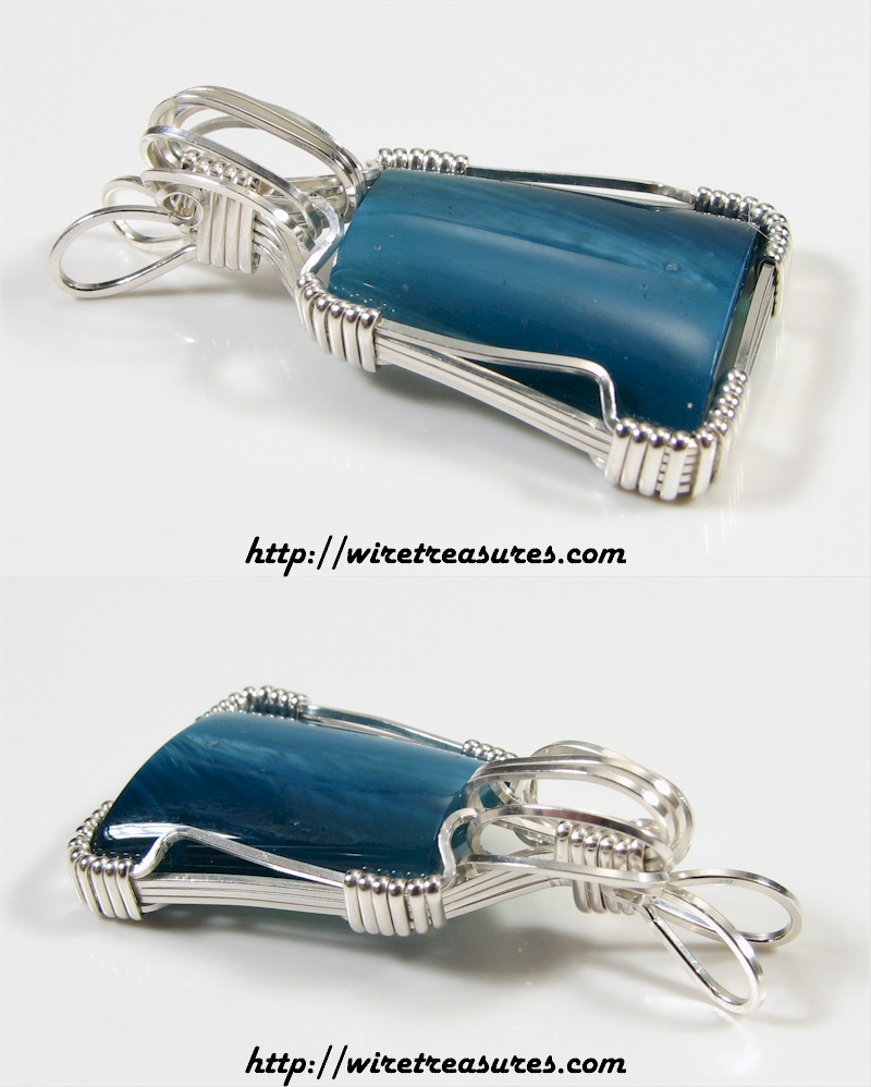 Swedish Blue Slag Pendant