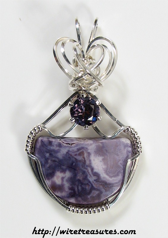 Tiffany Stone Pendant with Simulated Amethyst Gemstone