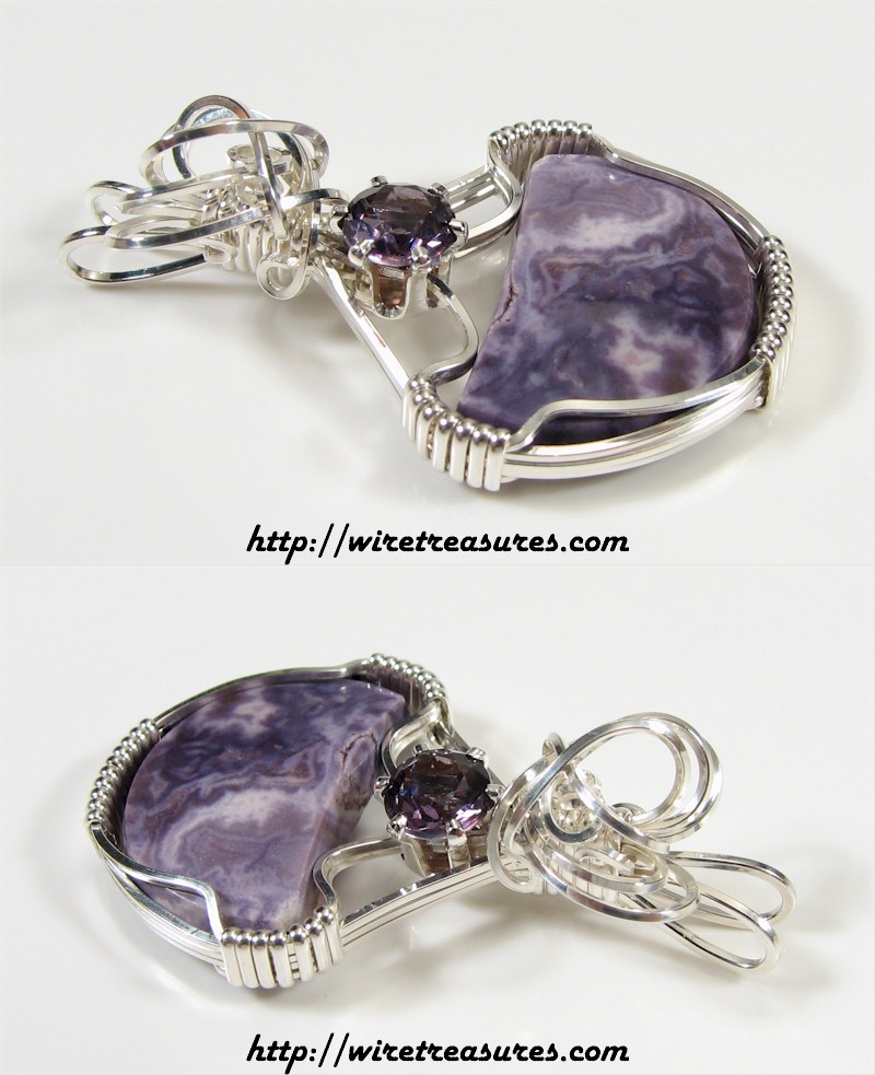 Tiffany Stone Pendant with Simulated Amethyst Gemstone