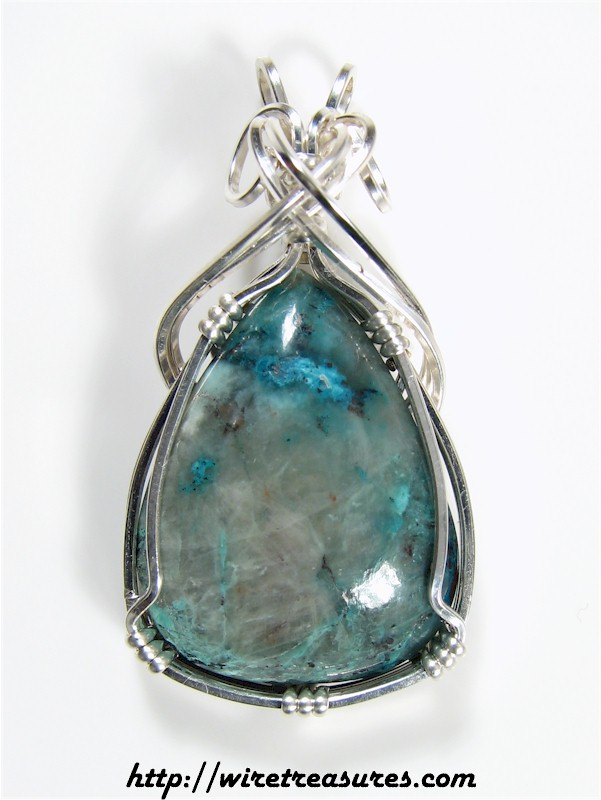 Chrysocolla & Shattuckite Pendant