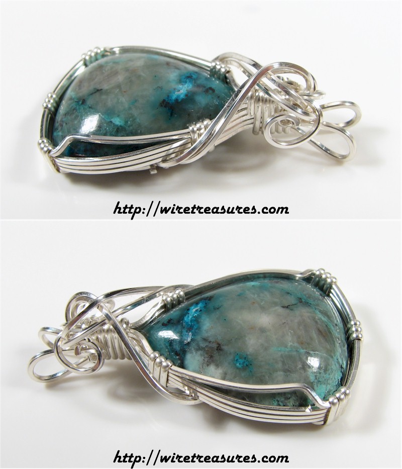 Chrysocolla & Shattuckite Pendant