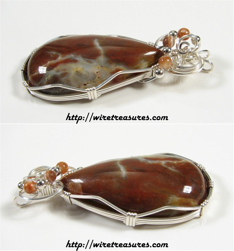 Seam Agate Pendant