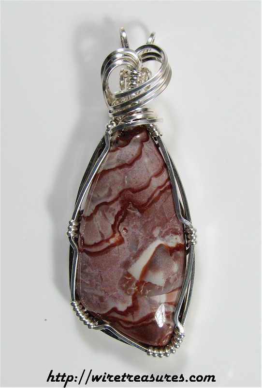 Peppermint Lace Agate Pendant