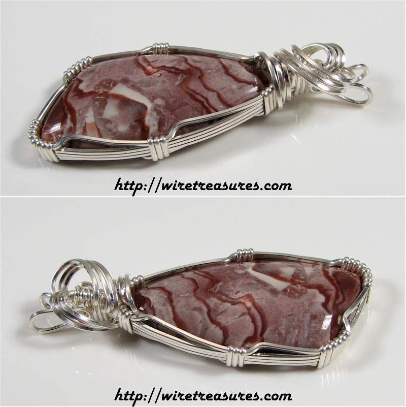 Peppermint Lace Agate Pendant