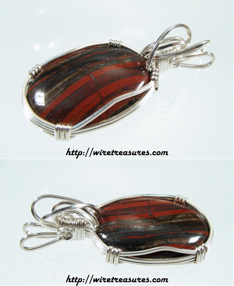 Red Jasper (with Hematite) Pendant