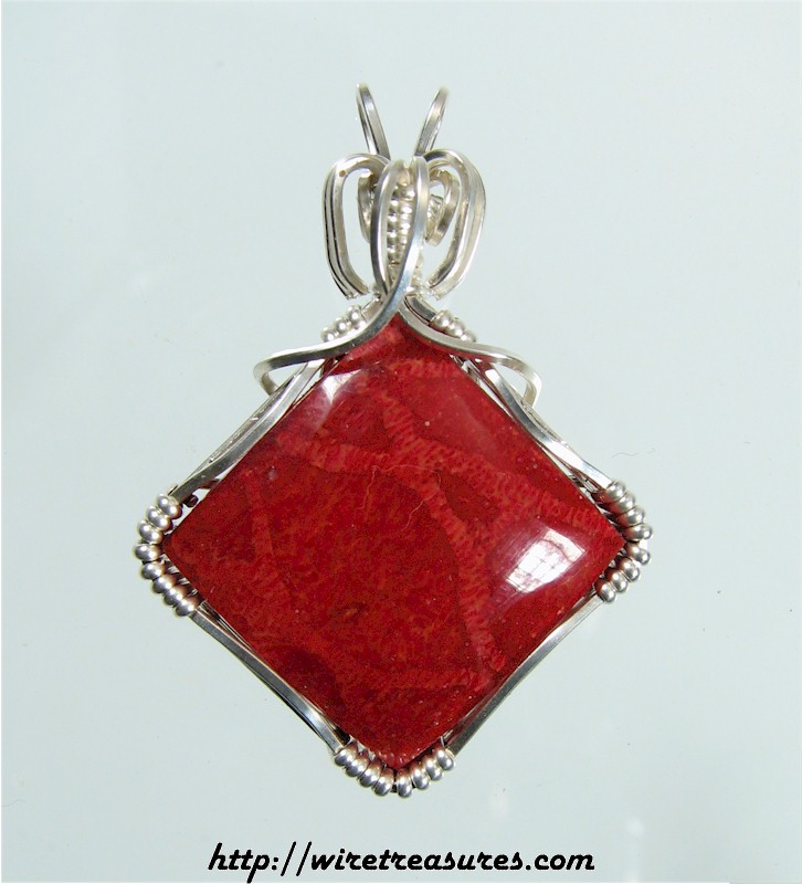 Red Sponge Coral Pendant