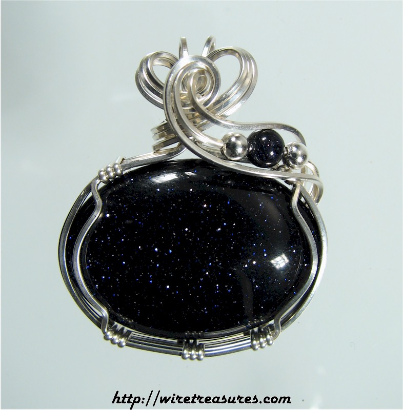 Blue Goldstone Pendant