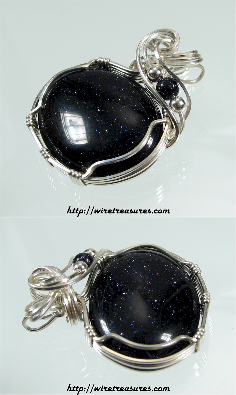 Blue Goldstone Pendant