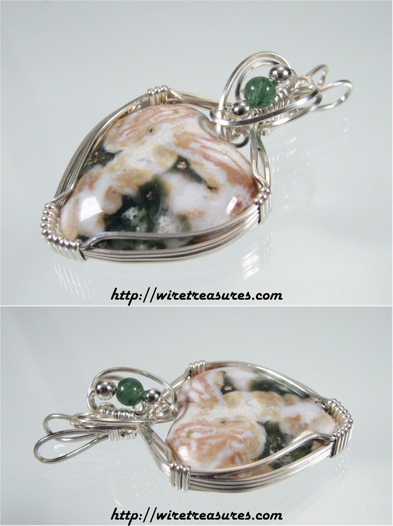 Ocean Jasper Pendant with Beads