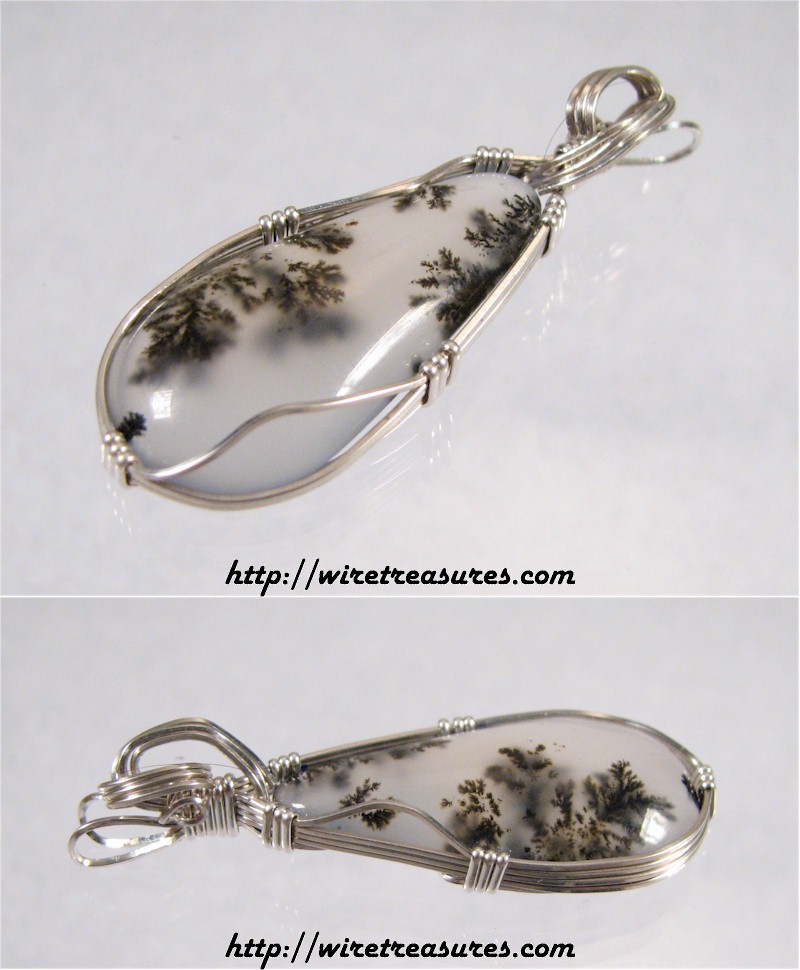 Plume Agate Pendant