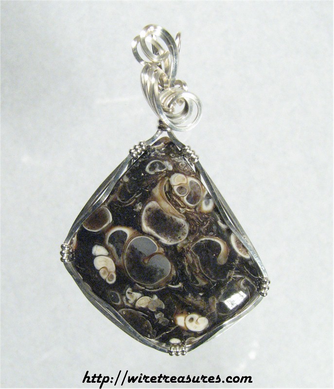 Turritella Jasper Pendant