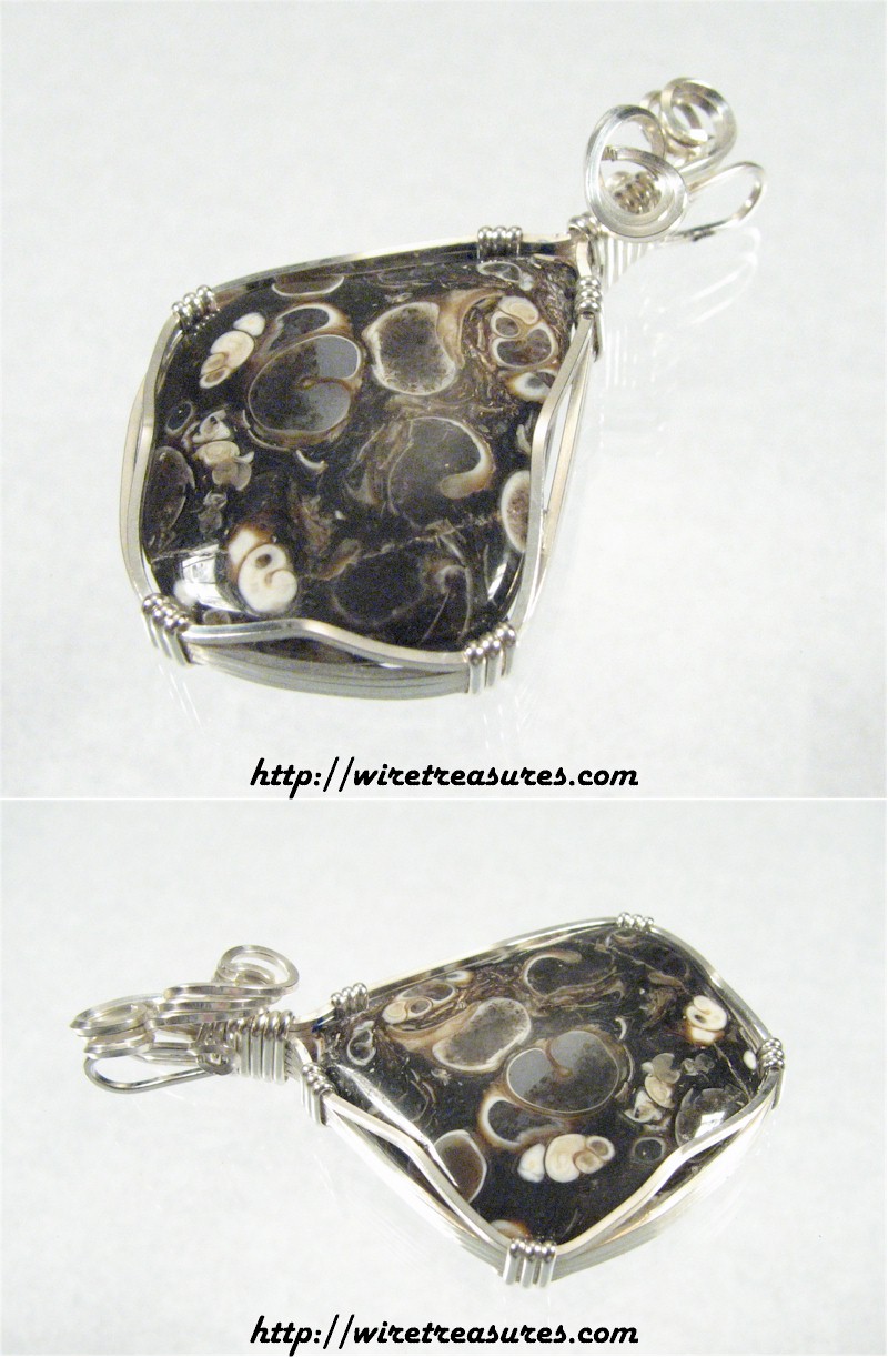 Turritella Jasper Pendant