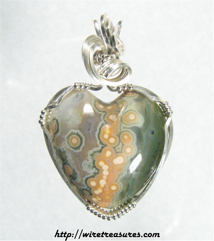 Ocean Jasper Heart Pendant