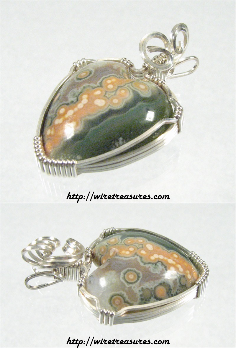 Ocean Jasper Heart Pendant