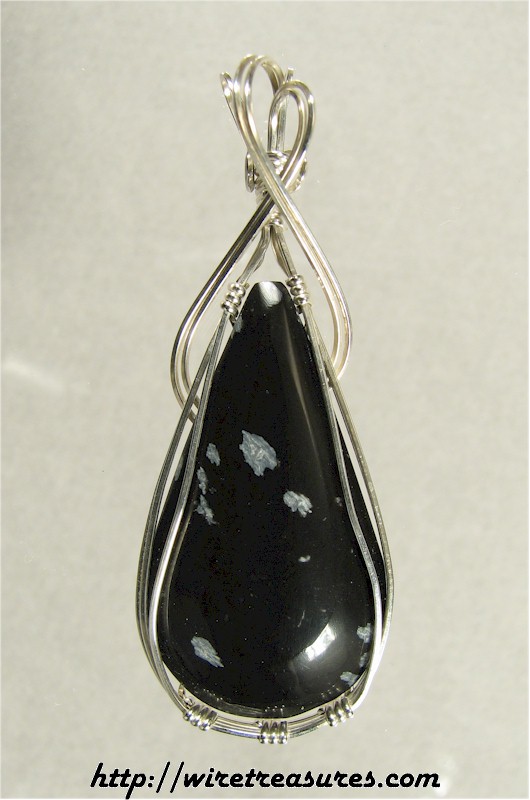 Snowflake Obsidian Pendant