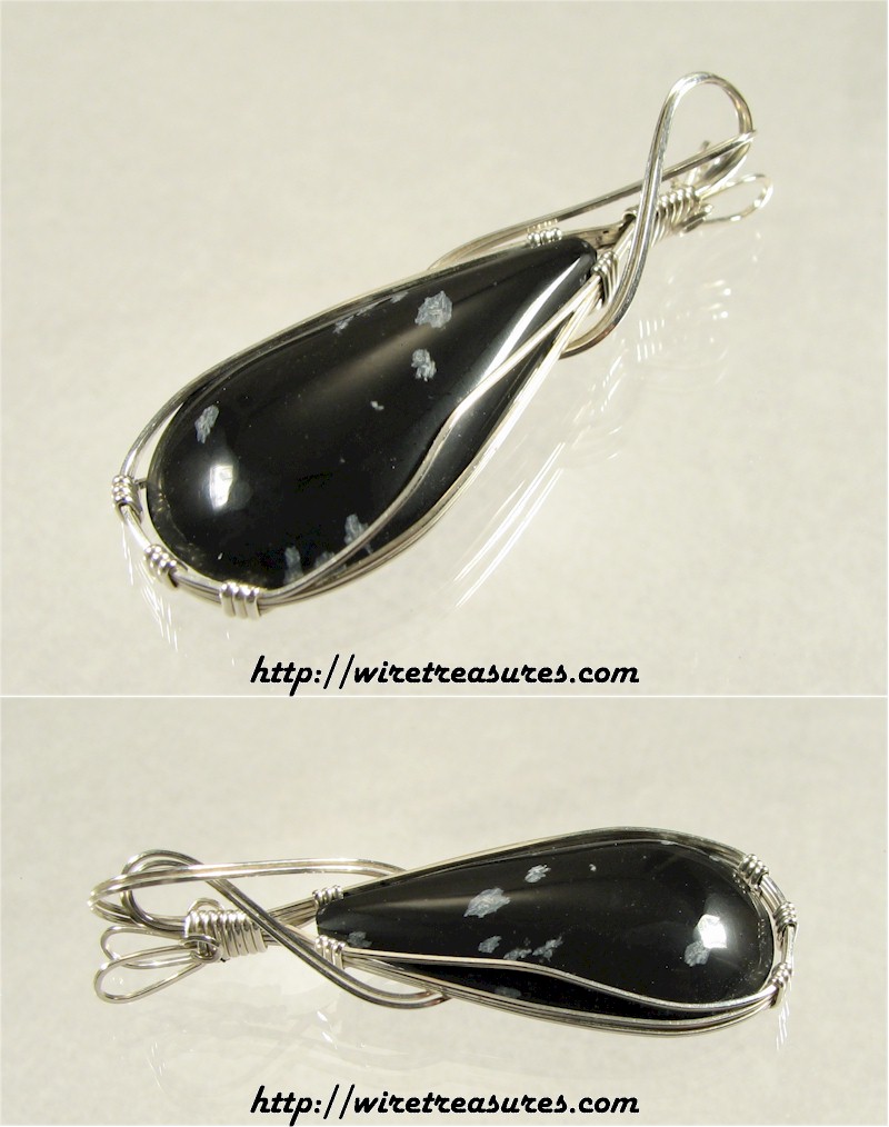 Snowflake Obsidian Pendant