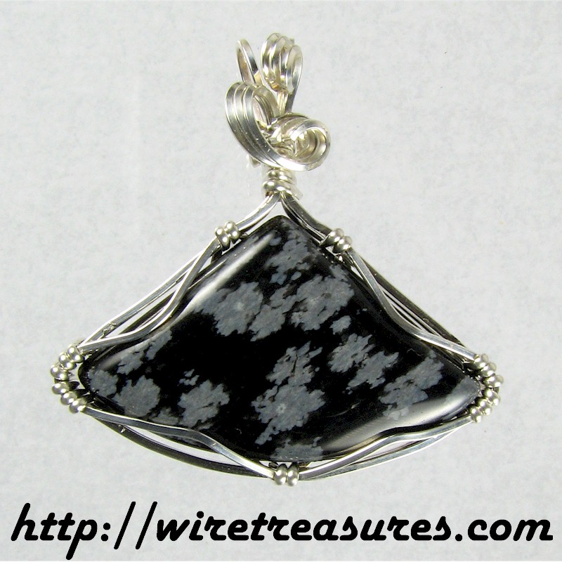 Snowflake Obsidian Pendant