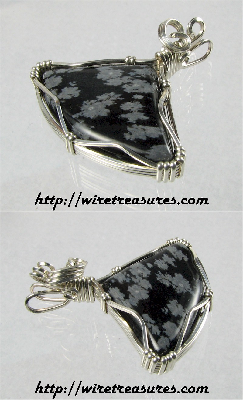 Snowflake Obsidian Pendant