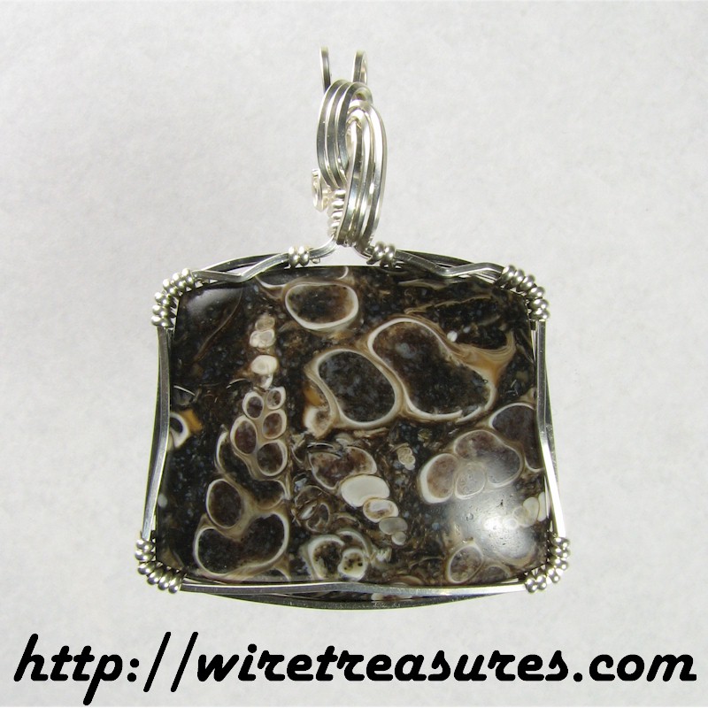 Turritella Jasper Pendant