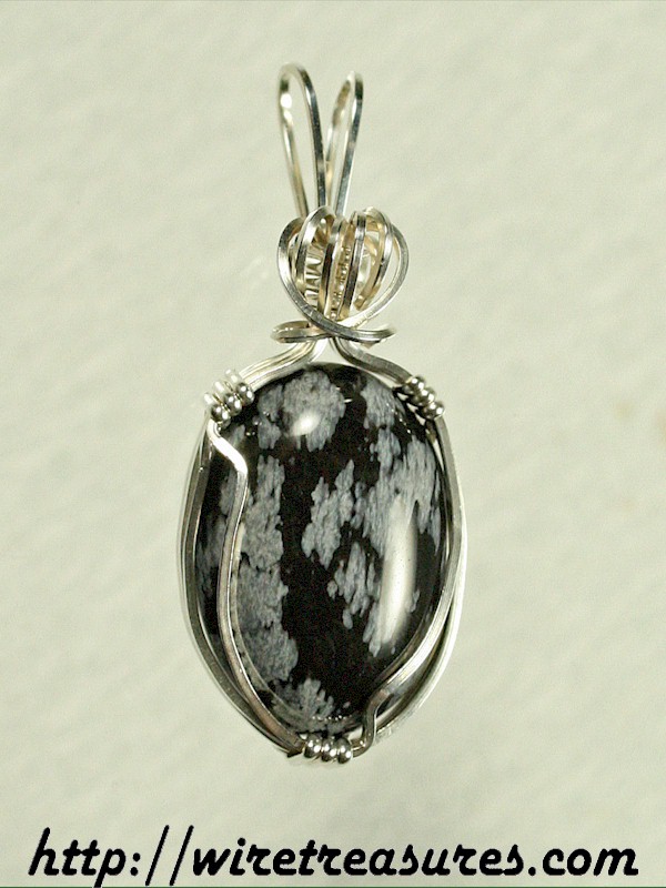 Snowflake Obsidian Pendant