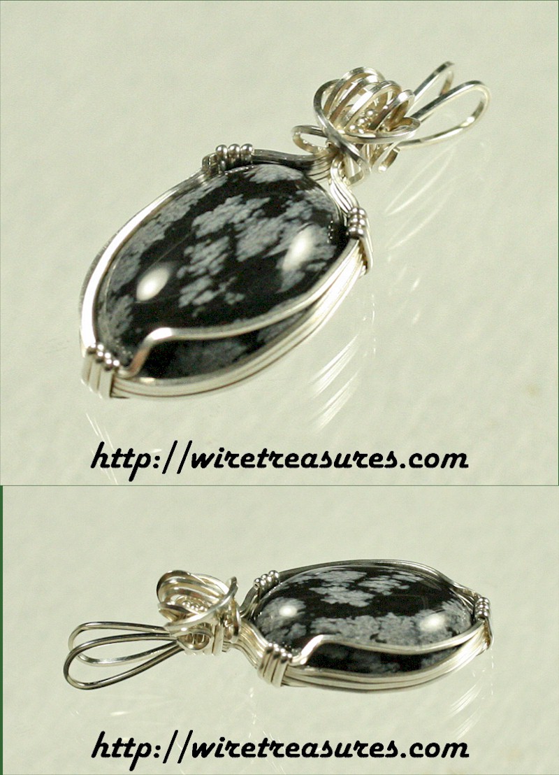 Snowflake Obsidian Pendant