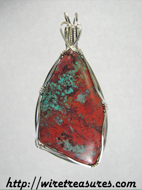 Chrysocolla & Cuprite ("Sonora Sunset") Pendant