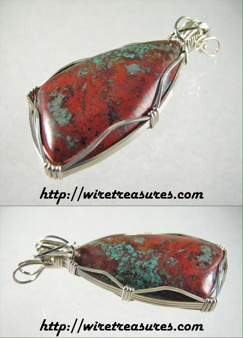 Chrysocolla & Cuprite ("Sonora Sunset") Pendant