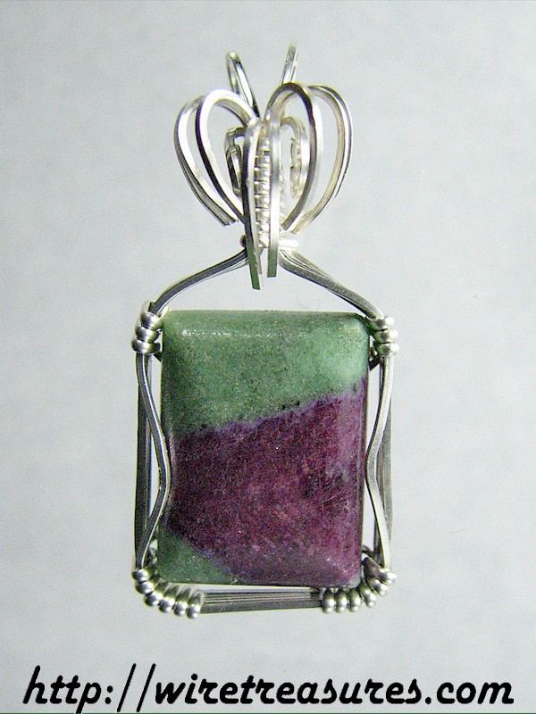 Rubies in Zoisite Pendant