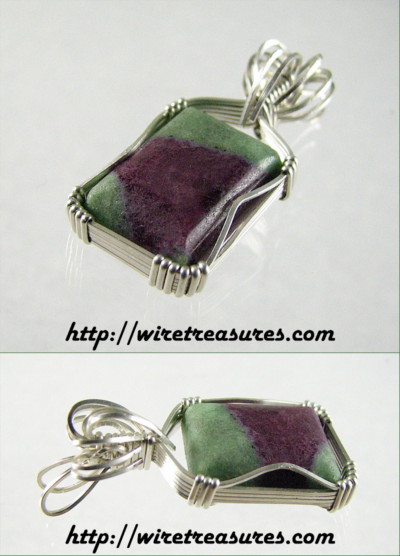 Rubies in Zoisite Pendant