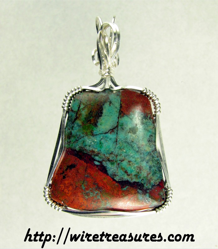 Chrysocolla and Cuprite Pendant