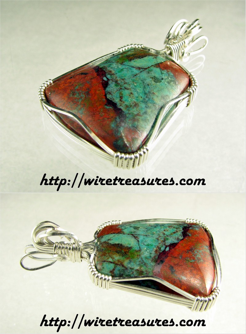 Chrysocolla and Cuprite Pendant