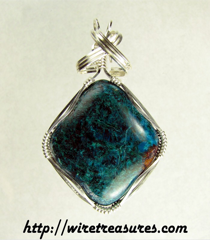 Chrysocolla & Azurite Pendant