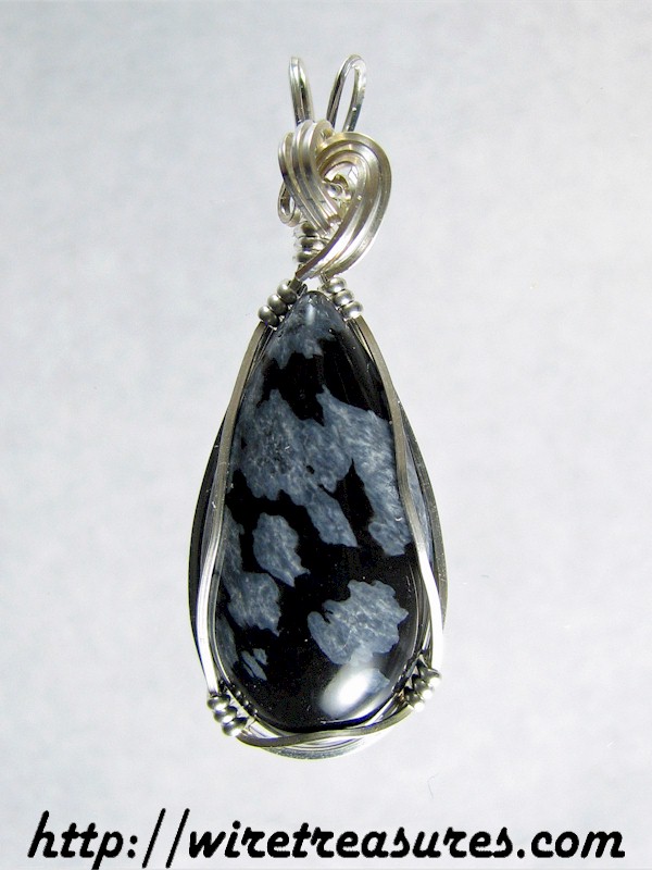 Snowflake Obsidian Pendant