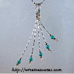 Fireworks Pendant with Turquoise & Sterling Beads