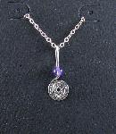 Curl with Amethyst Bead Pendant