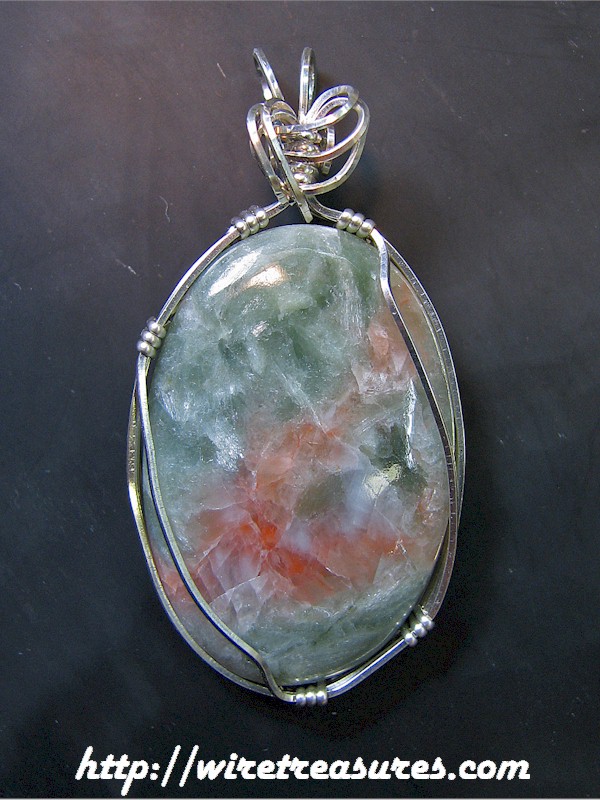 Seraphinite & Sunstone Pendant