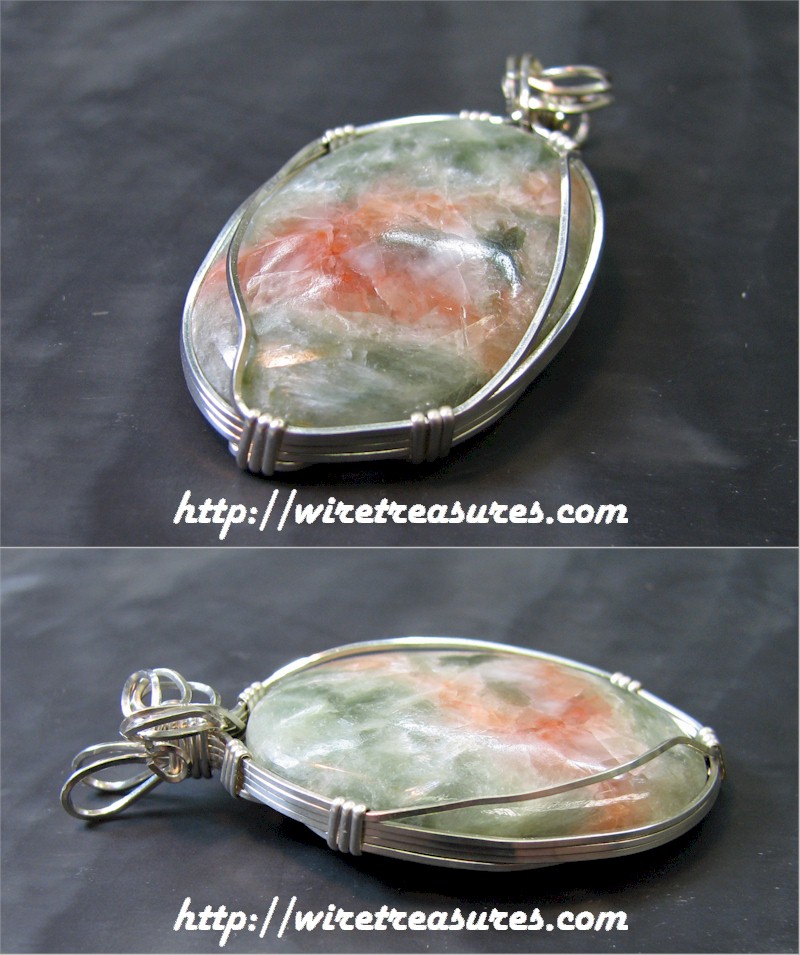 Seraphinite & Sunstone Pendant