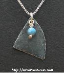 Blue Howlite Shark Fin Pendant